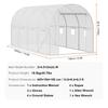 Walk-in Tunnel Greenhouse 14.6x6.36x6.3ft Galvanized Frame PE Cover White