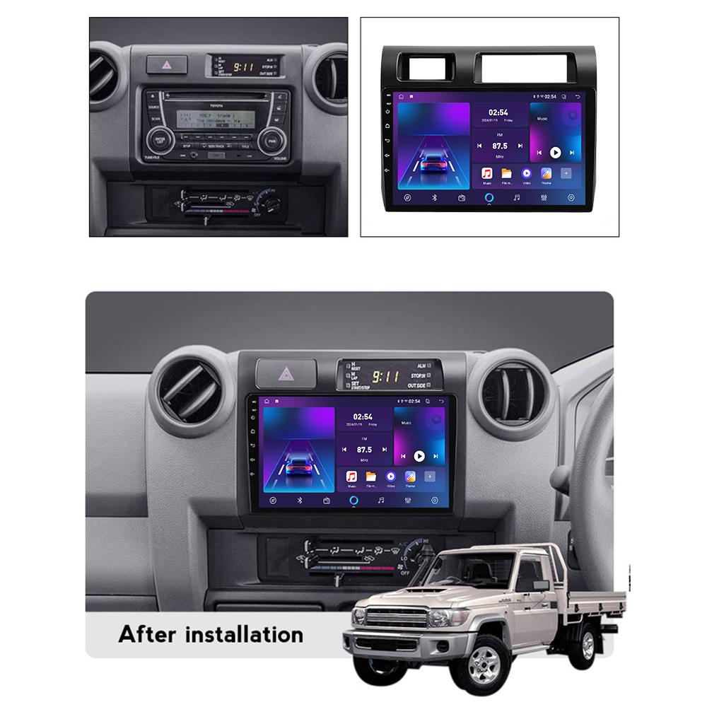 Автомобильная магнитола Android Car-Play для Toyota Land Cruiser LC Серия 70 2007-2020 Мультимедийный плеер Головное устройство Стерео Навигация GPS BT WIFI, 2+64 ГБ