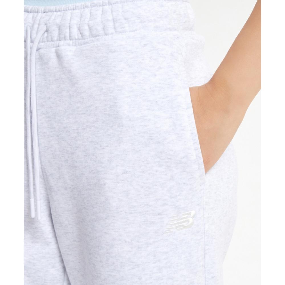 New Balance Nbmle4w902 Женские базовые широкие брюки с начесом Светло-серый