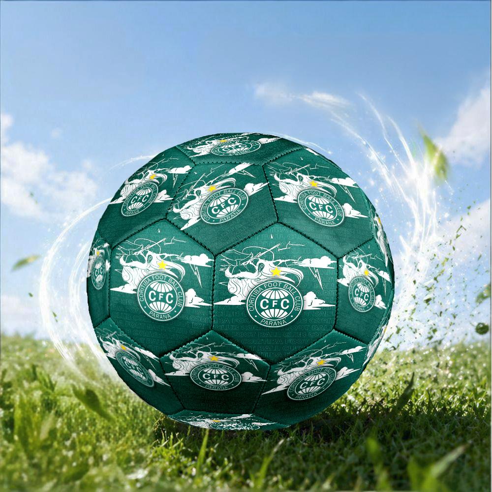 Cori-tiba Football Club Crest Printed Size 5 Soccer Balls, High-Quality, Anti-Slip, Protective Football, A Unique Gift , Birthdays, Christmas Gifts