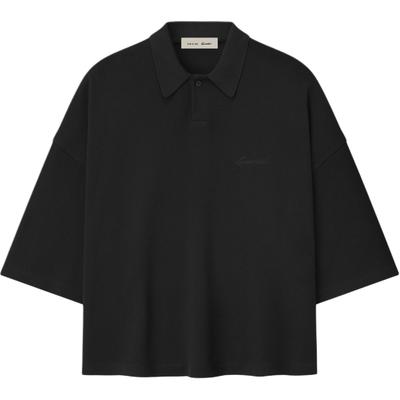 Essentials Фирменное укороченное поло 90-х Винтажное черное Мужские топы 125SP264421F