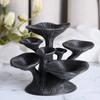 Black Mushroom Jewelry Stand 3D Printed 7-Tier Jewelry Holder Desktop Earring Tree for Rings Necklaces Bracelets Keys Storage Vanity Decor