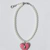 VERRYTASTE Heart Pendant Pearl Necklace - Pink