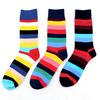 Fashion Socks Stripe Men Socks Colorful Business Cotton Socks Novelty Summer Dress Crew Socks