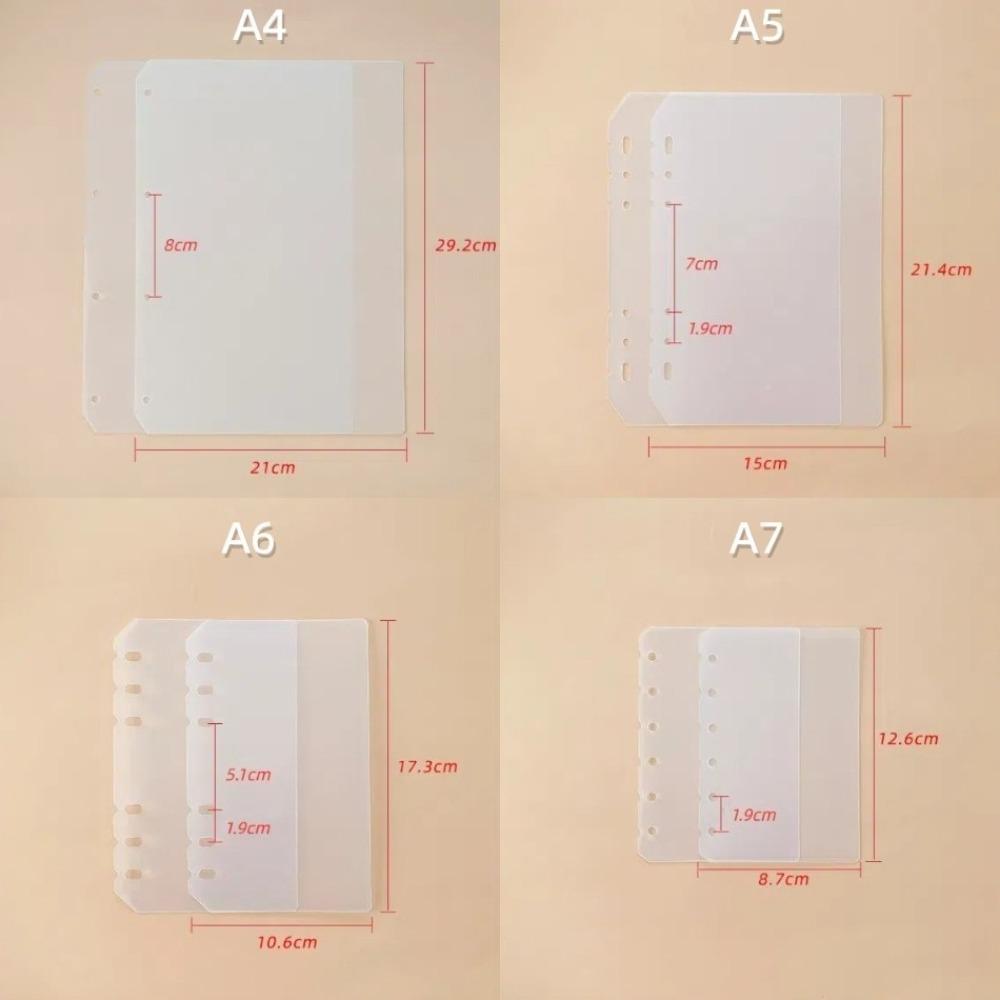 2pcs DIY Loose-Leaf Notebook Refill Paper PP Refill Spiral Page Binder Indexing Cards  Journal