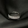 Cuban Chain Inlaid Zircon Full Diamond Open Ring Light Luxury High Sense Pair Ring Niche Design Stacked Ring