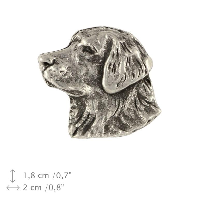 Golden Retriever I  - Silver-plated dog brooch, elegant pin, jacket lapel decoration by Art-Dog brand
