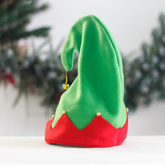 2 шт. Рождественская шапка эльфа красно-зеленая праздничная шапка с колокольчиками мягкий праздничный головной убор для рождественских фото, мероприятий, модная зимняя одежда