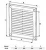 White Ventilation Grille Tru8 250X250