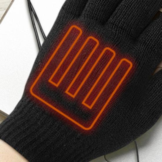 Перчатки с подогревом через USB, зимние варежки для рук, моющиеся, для сенсорного экрана, перчатки для вязания ноутбуков, перчатки с электроподогревом для студентов