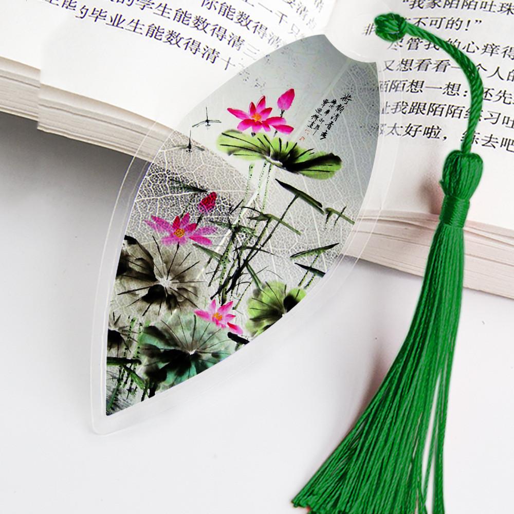 1 шт., милые классические креативные закладки, китайский ветер, натуральные коллекционные предметы, закладки с листьями и жилами, креативные канцелярские принадлежности