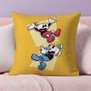 Классическая Милая Наволочка для Подушки C-Cuphead Ультра Мягкая Кожевенная Ткань Облачное Комфортное Ощущение и Скрытая Молния