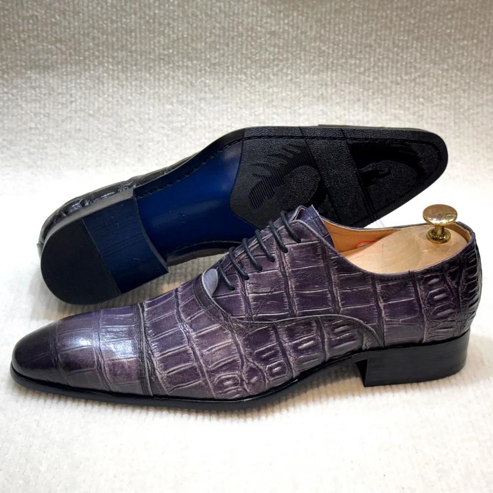 Модная мужская обувь Оксфорды из натуральной кожи Классические броги на шнуровке Формальная обувь для свадьбы, вечеринки, бизнеса, офиса