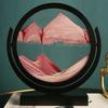 Flowing Sand Painting Art Hourglass Rotatable 3D Round Glass Deep Sea Quicksand Sandglass Modern Home Decoration Sand Clock Gift