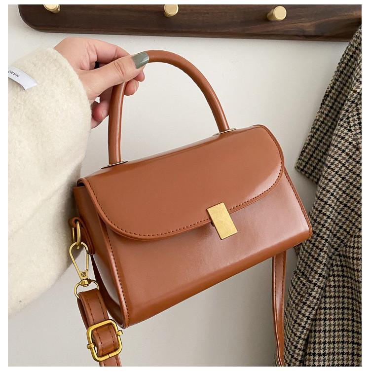 Pu Small Square Shoulder Bag For Women With Lock Closure Perfect For Daily Wear