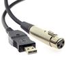 Xlr Female To Usb Male 10Ft Cable Cord Adapter Audio Vocal Recorder Microphone