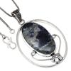 Pendant Sodalite Gemstone Handmade Gift For Her Ethnic Silver Jewelry 2.75"