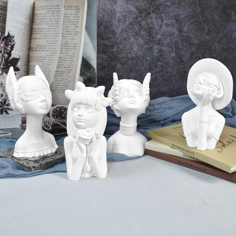 15см Большая Красивая Богиня Леди Гипсовая силиконовая форма Ангел Девушка Женский Бюст Статуя Свеча Силиконовая Форма Женские Фигуры Форма для смолы
