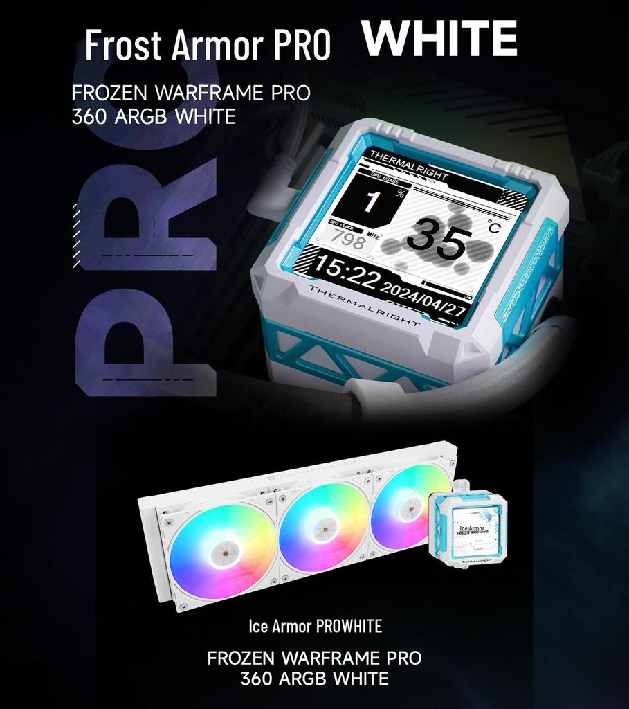 Thermalright FW360 Ice Armor PRO 2.73" IPS LCD White ARGB Water Cooling Radiator