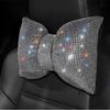 Подушка для шеи с кристаллами и бантом, анти-усталость, блестящая, поддержка шеи в машине, украшения для салона автомобиля