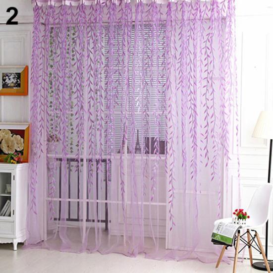 Домашнее дерево, стеклянная пряжа, ива, занавеска, тюль, декор комнаты, занавеска, прозрачные панельные шторы