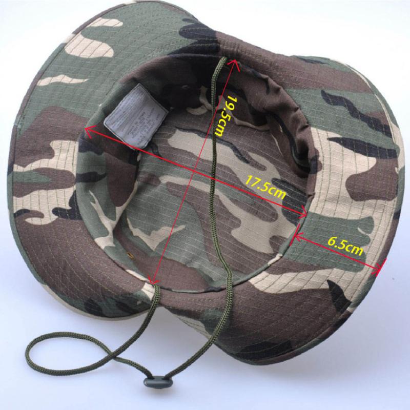 Camouflage Fishing Cap Fishing Hat Camo Men Outdoor Sports Sun Bucket Cap Fishing Hiking Hunting Hats Sun Caps