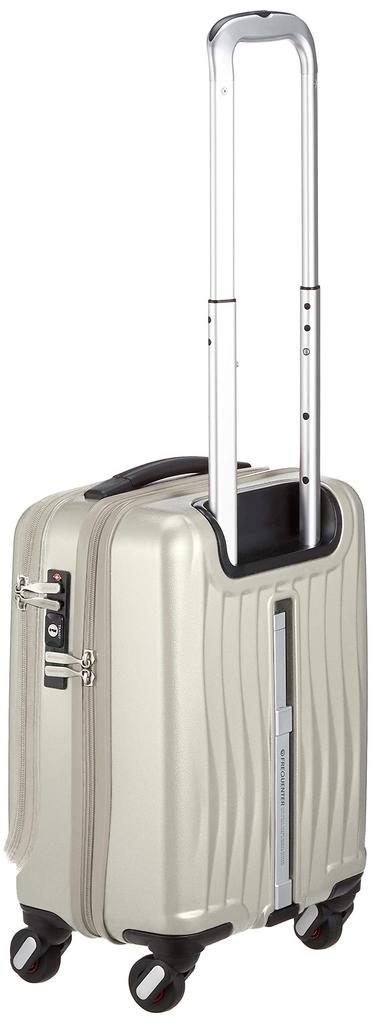 Чемодан с застежкой-молнией и отсеком для монет Advance, размер 4, колеса для переноски со стопором, открытые передние ролики, 23 л, 41 см, шампанское, золото [Frequenter], бесшумный/бесшумный 1-217
