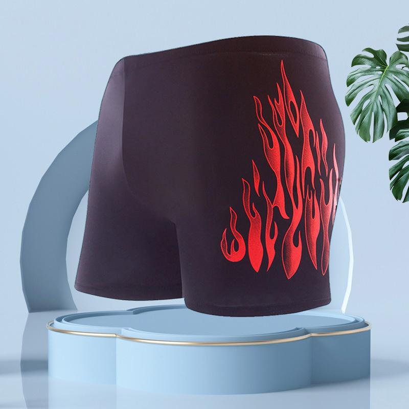 Breathable Highly Elastic Men's Summer Swim Trunks Men's Loose-Fit Hot Spring Shorts Men's Swimwear