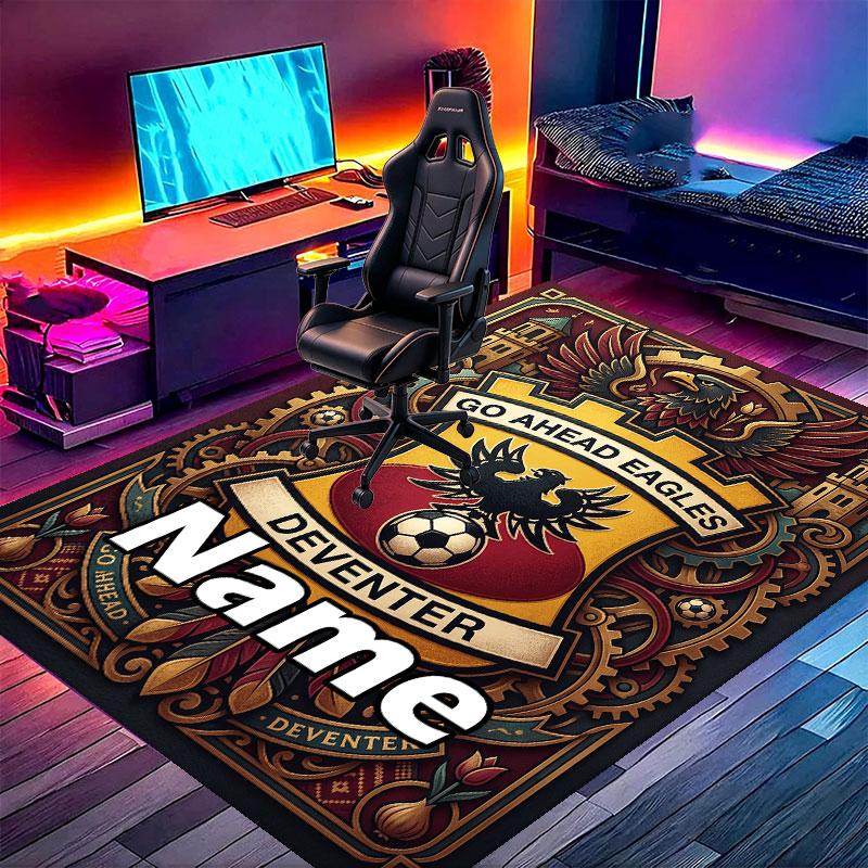 Custom Name Personalized Go Ahead Eagles Print Carpet, Versatile Home Decor Rug, for Playroom, Apartment, Balcony, Entryway, Hallway Gift