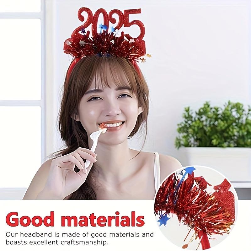 New Year Party Rave New Year'S Eve Hair Bands Glitter Colorful Headbands Characters