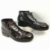 Vintage All Leather Chukka Boots Size 25.0 Made In Italy Dark Brown(USED)