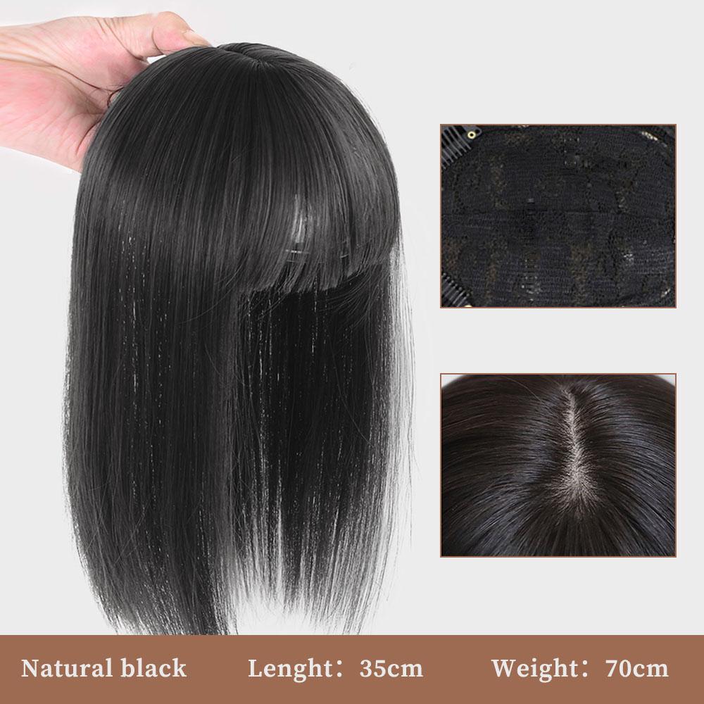 Парик с 3D челкой, женский бесшовный высокотемпературный парик, верхняя сменная крышка, белые волосы, искусственная челка