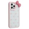 For iPhone 15 Pro Max Case Epoxy Design TPU+PC Phone Back Cover with Bow,Rhinestone Decor