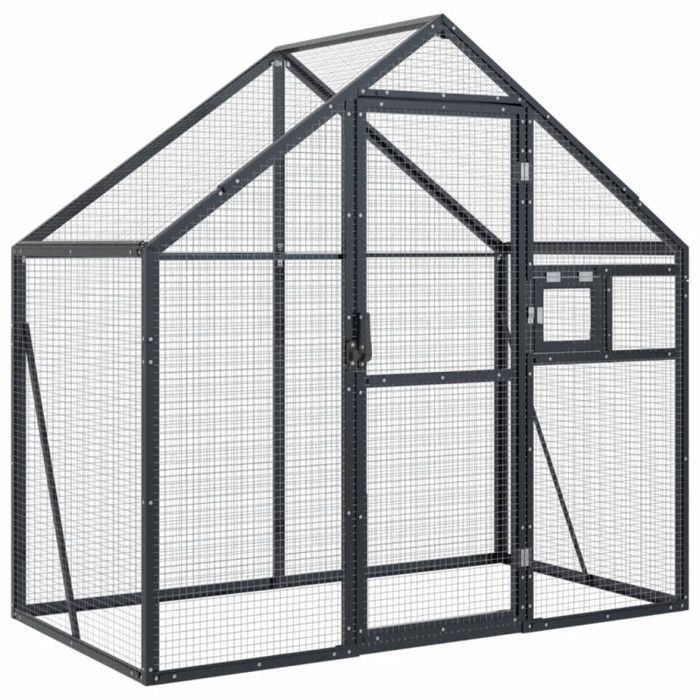 Anthracite Aviary 179x100x185 Cm Aluminium