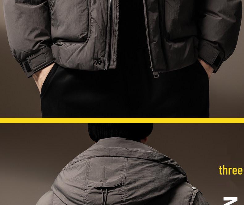 Мужская высококачественная легкая пуховая куртка-пуховик с капюшоном, 90% белый утиный пух - Зимнее тепло и защита от холода