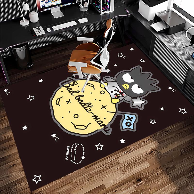 1pc Sanrio3 Print Area Rug - Soft, Washable Non-Slip Indoor Mat for Office Chairs, Living Room, Home Office Decorative Rug