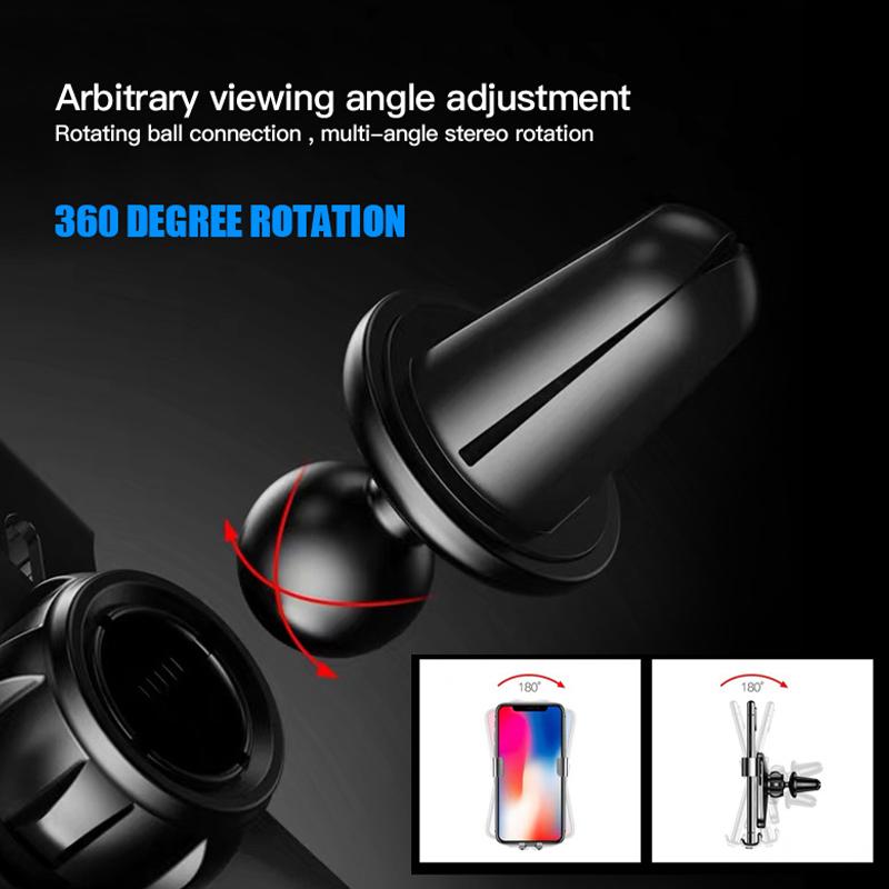 1Pcs Car Phone Holder Air Vent Clip Mount Mobile Cell Stand For VW Golf Tiguan T-Roc Polo Passat ID.4 T-Cross ID.3 Taigo ID.7