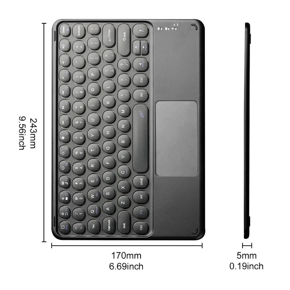 Тачпад Bluetooth-клавиатура Трекпад Беспроводная Bluetooth-клавиатура для iPad IOS 78 клавиш Телефоны Ноутбуки Mac, тонкая беспроводная клавиатура