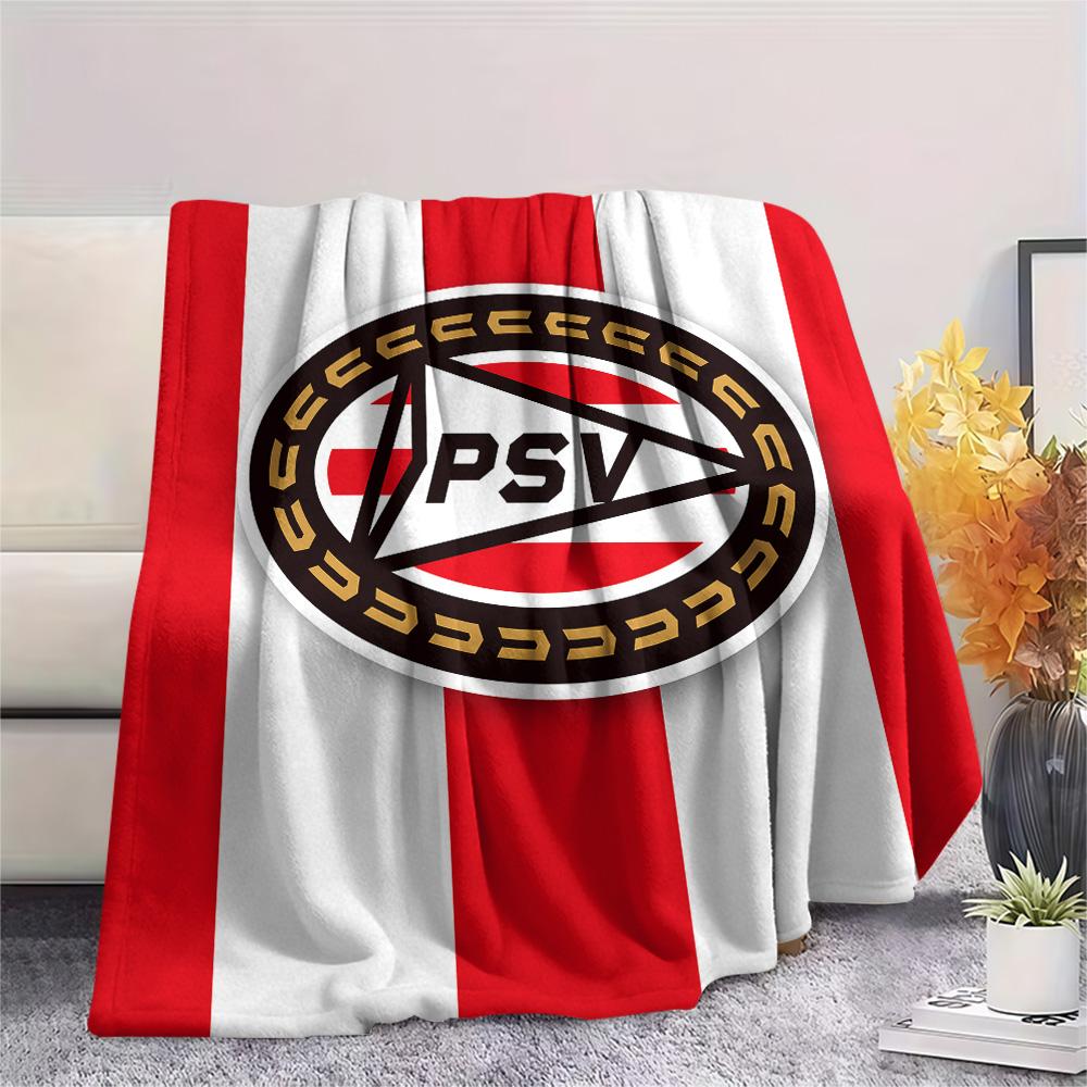 Плед из фланели с принтом ПСВ Эйндховен, Высокое качество, Удобный для всех сезонов, Декор для дома, Тепло и уют