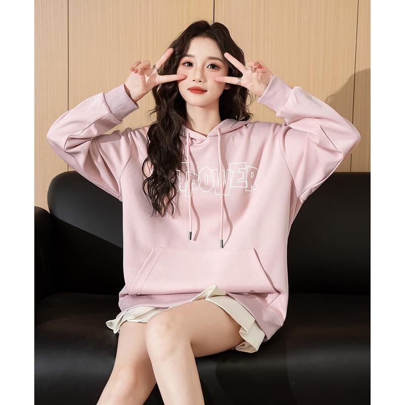 Женская толстовка с капюшоном и текстовым принтом TonLion