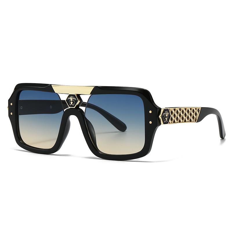 Export New Modern Retro Large Frame Men'S Sunglasses Ins Style Street Photography Big Brand Ink Lh215