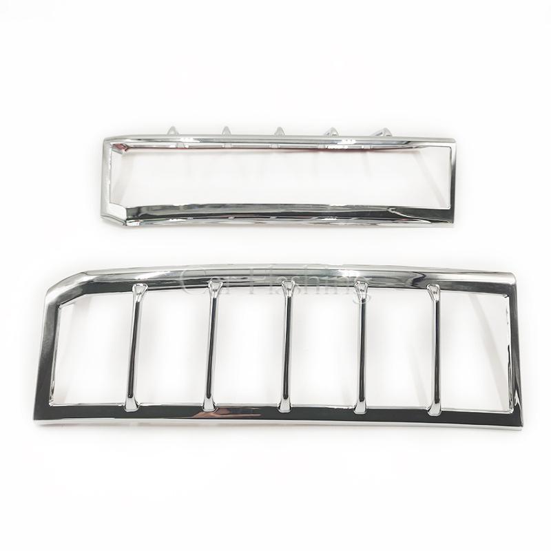 Car Flashing 2PCS Car Rear Bumper Tail Light Cover For HUMMER H3 2006-2010 Trim Chrome Tail Lamp Frame Auto Accessories