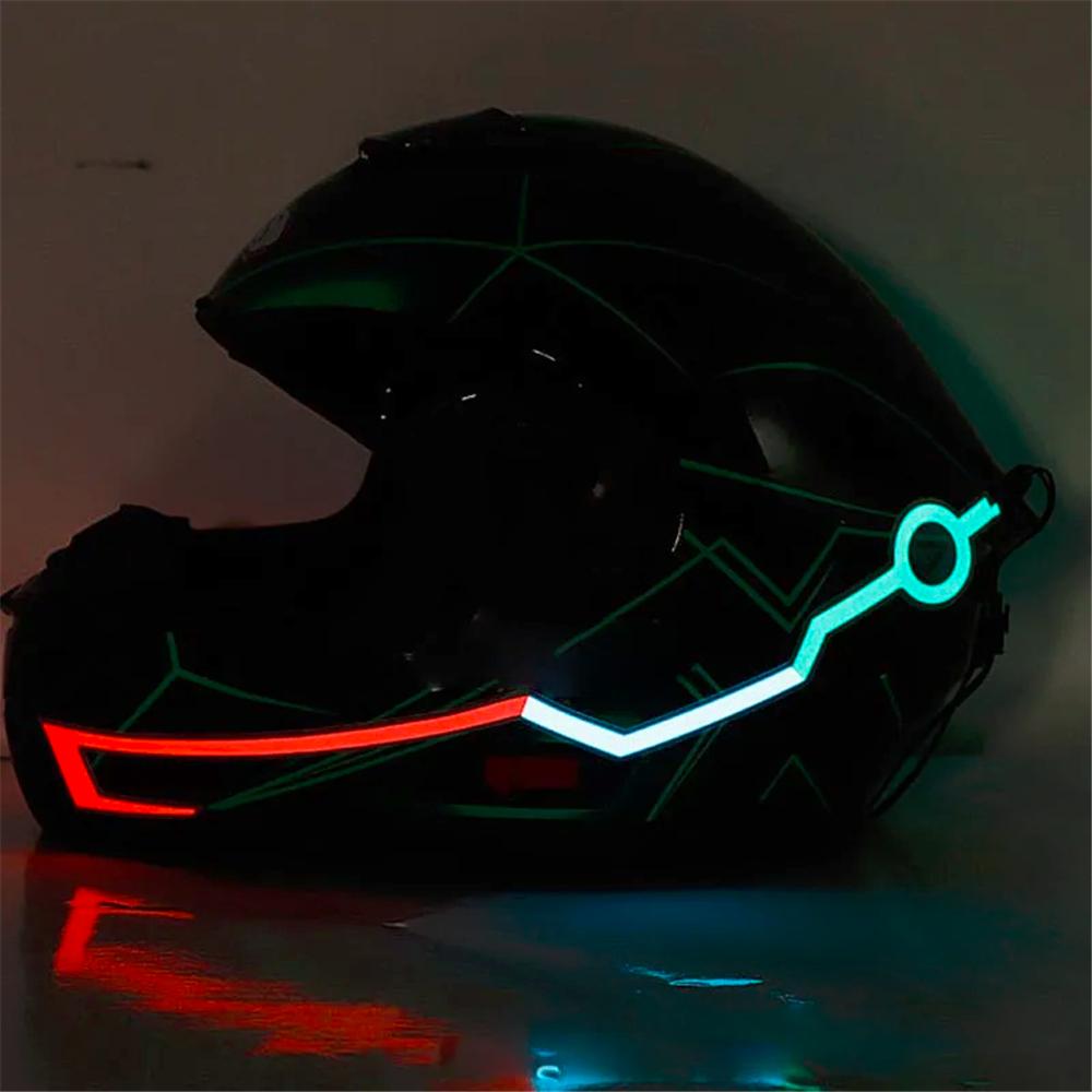 Motorcycle Helmet Luminous Strip LED Cold Light Reflective Sticker Lamp Strip