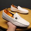 Bean Shoes Men's Spring New Men's Shoes Men's Casual Leather Shoes A Stirrups Driving Lazy Shoes