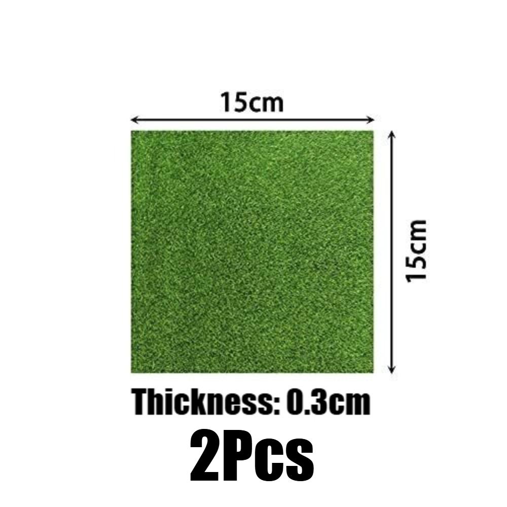 1-10Pcs 15/30CM Mini Simulation Turf, Modern Grass, Artificial Green Lawn Mat, Miniature Moss Grass for Miniature Dollhouse