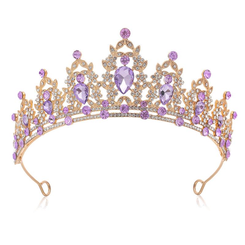 Благородный черный драгоценный камень сверкающий бриллиант свадебная тиара, сплав корона свадебная тиара, аксессуары для волос, банкет вечеринка, диск для волос тиара