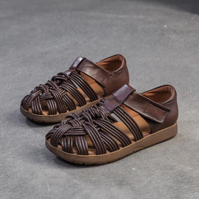 Summer Leather Soft Sole Roman Women's Sandals