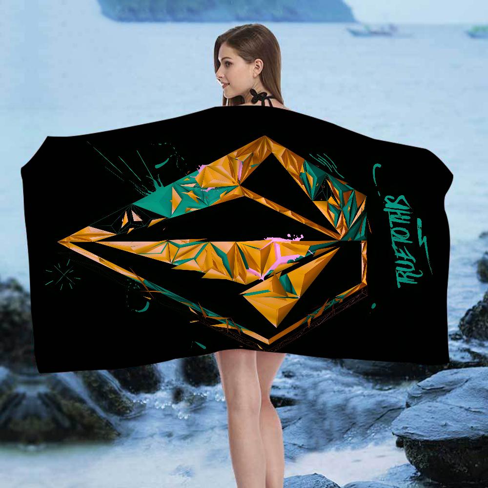 V-VOLCOM LOGO Большие пляжные полотенца из микрофибры Быстросохнущее полотенце Песчаные пляжные полотенца Полотенце для бассейна для путешествий Плавание Бассейн Йога