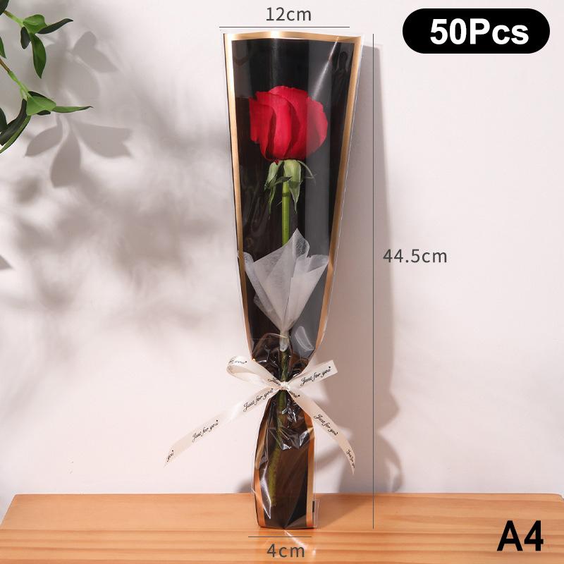 20/30/50 шт. Цветные обертки для цветов Прозрачный пакет для букета Обертка для цветов Водонепроницаемая DIY Подарок Цветочный декор