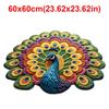Soft Peacock Carpet Special-shaped Door Gasket Durable Blanket  for Living Room Tea Table Bedside